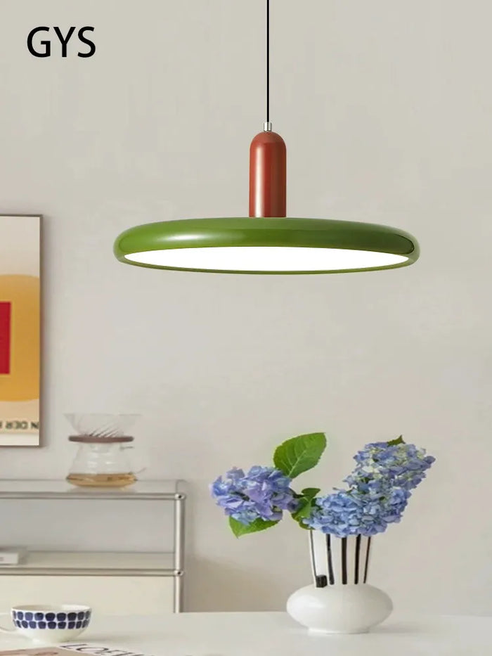 Lustre OVNI Vert Clair Vintage