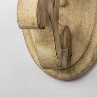 Applique murale rétro américaine en bois massif à tête unique - Édition Vintage Signature