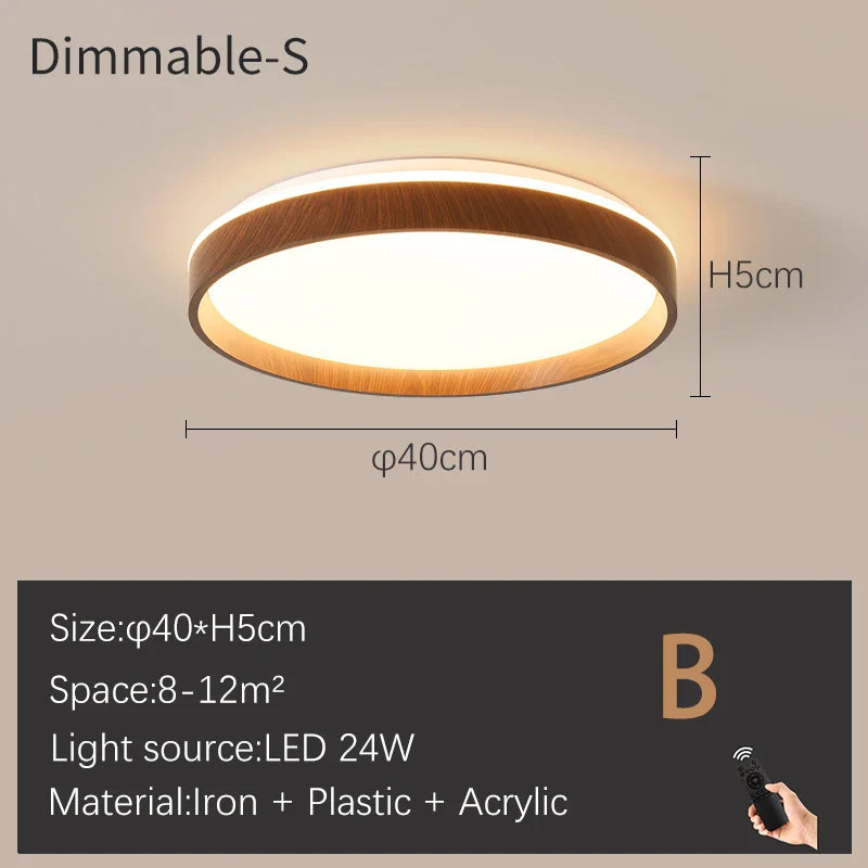 Plafonnier LED Moderne à Intensité Réglable.