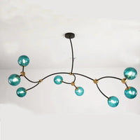 Lustre Moléculaire Nordique - Suspension Lumière Magique Haricot LED
