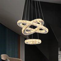 Lustre Moderne en Cristal Luxueux - Luminaires Décoratifs Haute Gamme