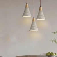 Suspension nordique en ciment et bois massif pour chambre, salon, restaurant, bureau, hôtel et café