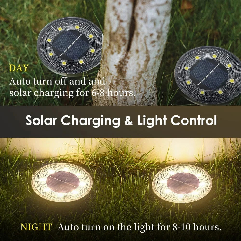 Lampe de sol solaire LED IP68 brandé