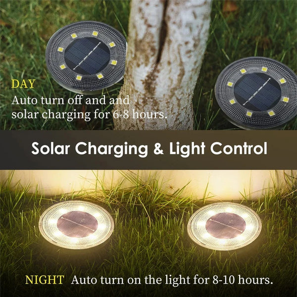 Lampe de sol solaire LED IP68 brandé