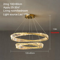 Lustre de plafond en cristal LED nordique de luxe pour salon et salle à manger