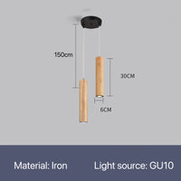 Suspension LED Grain de Bois - Style Nordique Moderne