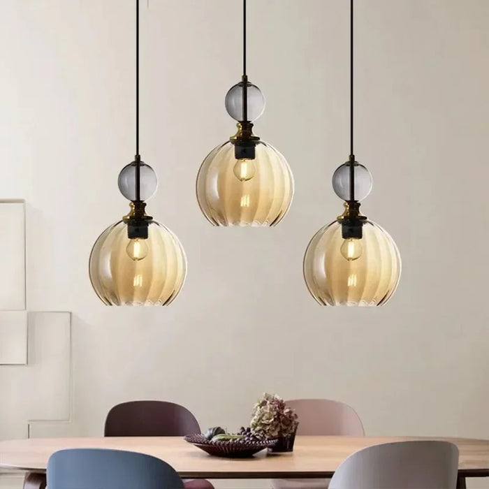 Suspension LED Nordique en Verre 1/3 Tête Colorée Bonbons pour Décoration Intérieure