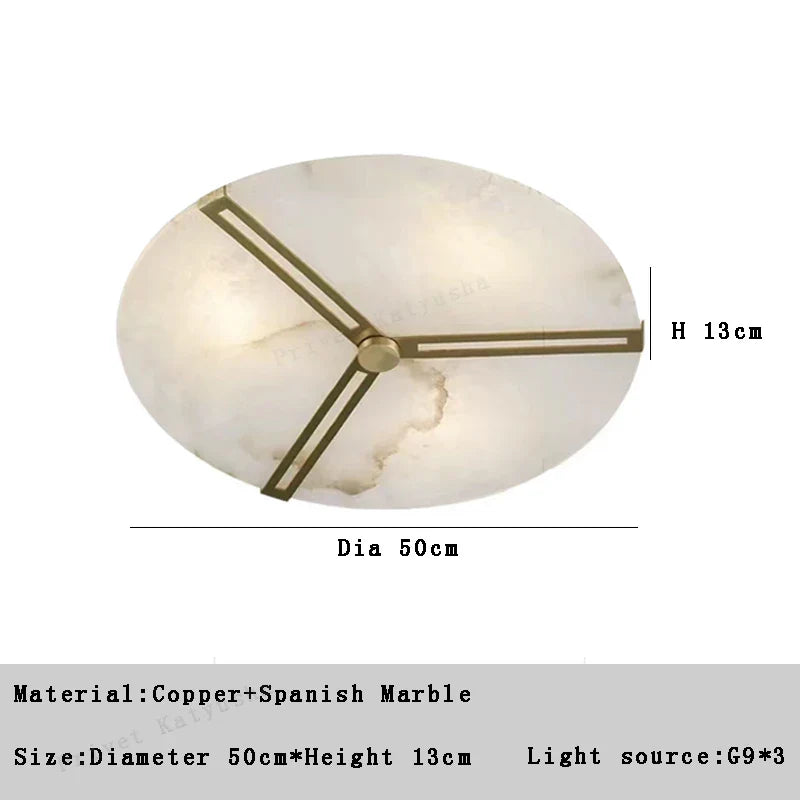 Plafonnier LED Moderne en Marbre Naturel Luminaire Décoratif 2024 - Luxe et Élégance