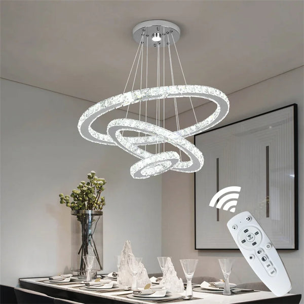 Lustre Moderne en Cristal Luxueux - Luminaires Décoratifs Haute Gamme