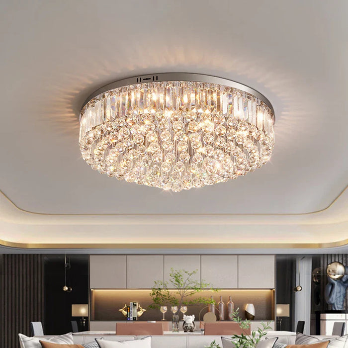 Plafonnier LED de luxe en cristal pur