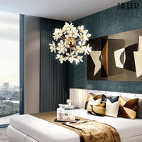 Lustre Moderne en Cristal LED Pissenlit - Boule Ronde Suspension Design