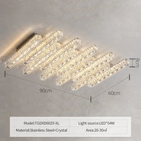 Lustre Moderne en Cristal K9 LED Dimmable pour Maison