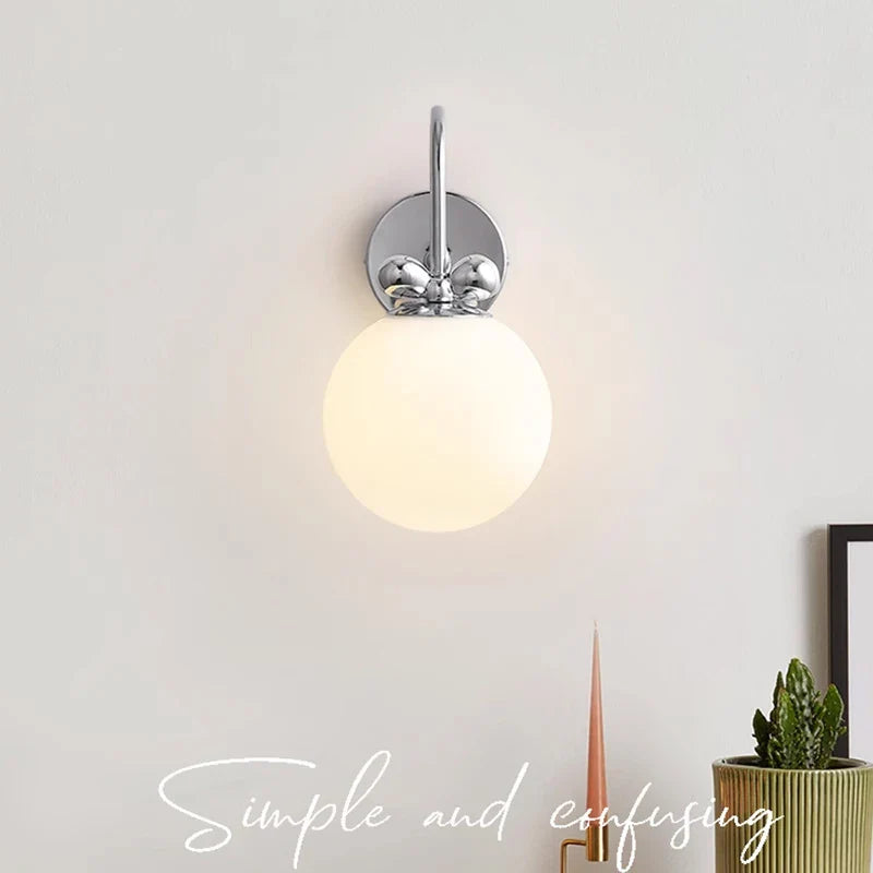 Applique murale Bauhaus Bowknot en verre LED - Chrome Blanc