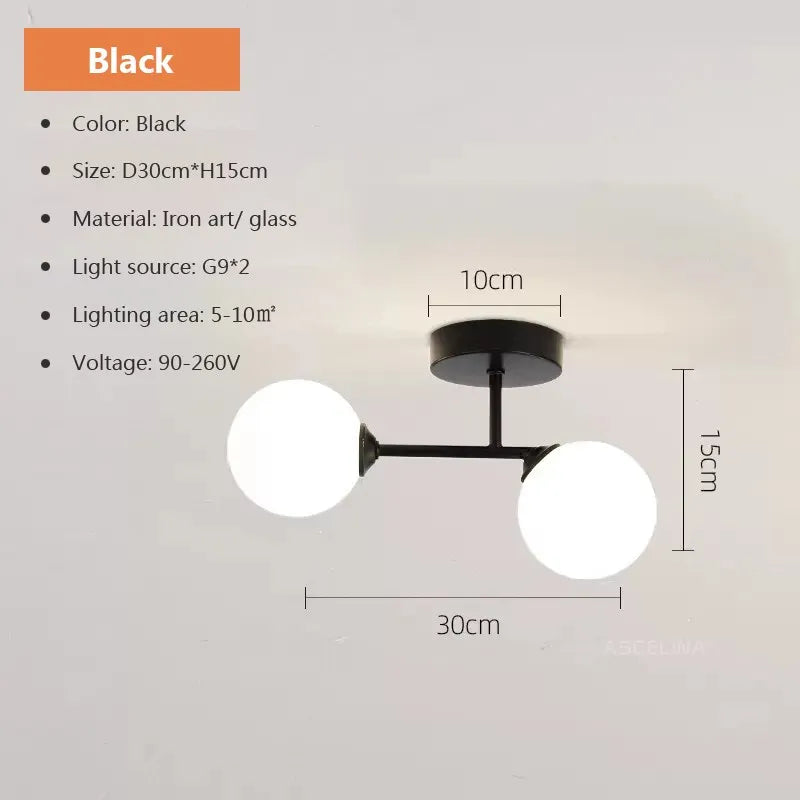 Plafonnier en verre noir et or moderne pour éclairer votre intérieur