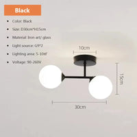 Plafonnier en verre noir et or moderne pour éclairer votre intérieur