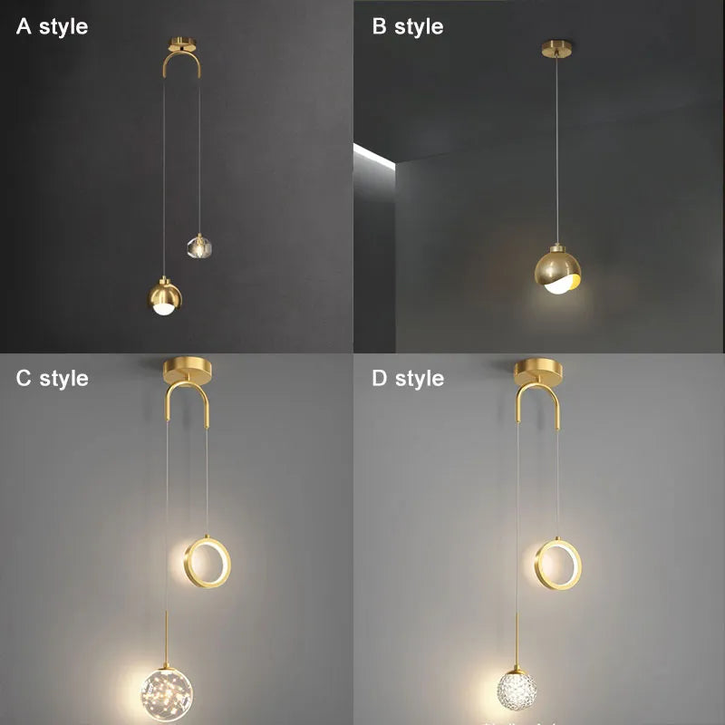 Lustre LED en cristal de luxe nordique - Éclat Brillant