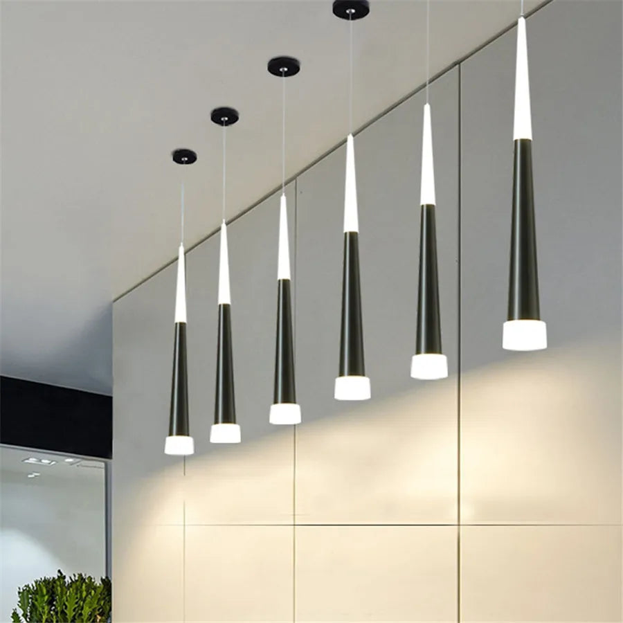 Suspension lumineuse pour cuisine et salle à manger - Collection Nordique Long Tube