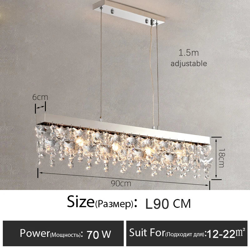 Plafonnier LED Cristal Luxe Moderne