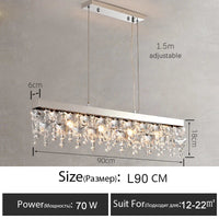 Plafonnier LED Cristal Luxe Moderne