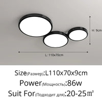 Plafonnier rond minimaliste LED pour éclairage intérieur