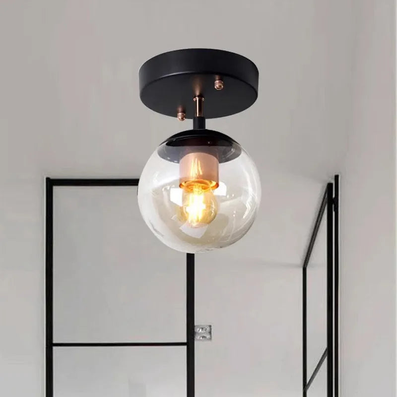 Plafonnier LED en verre - Style Moderne