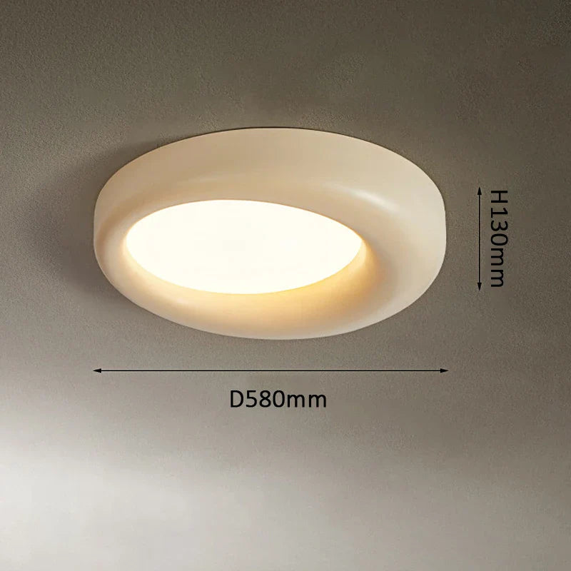 Plafonnier Led de Style Nordique Crème