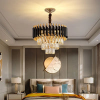 Lustre en cristal luxueux avec éclairage LED pour intérieur - Élégance illuminée