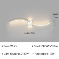 Applique Murale LED Moderne pour Salon et Chambre - Luminaire Design Grid TV Wall Lamp - Décoration Intérieure Chic