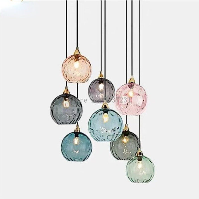 Lustre Aqua Glass - Design Nordique Moderne