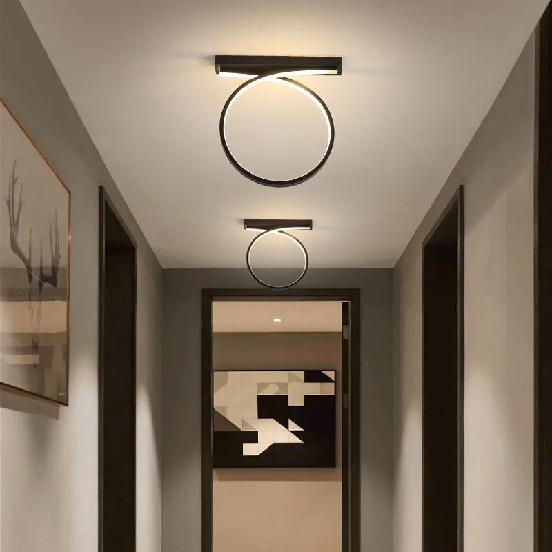 Plafonnier Déco Lumière Ronde Entrée - Style Moderne