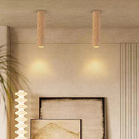 Plafonnier cylindrique en pierre naturelle Luminaire Decor, Livraison Directe