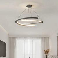 Lustre moderne nordique à anneaux pour restaurant