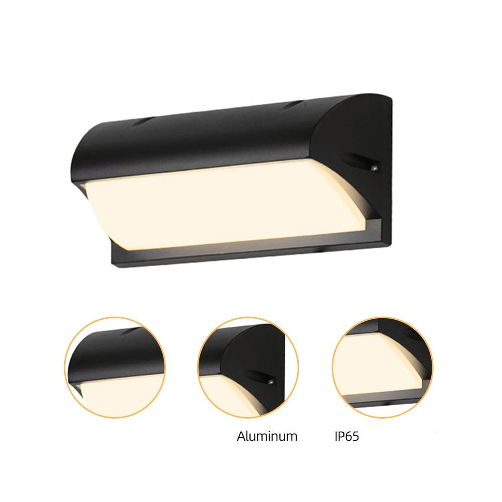 Applique murale LED extérieur - Hallen Black Metal