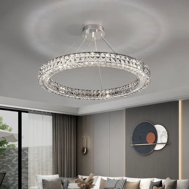 Lustre en cristal design de luxe - Collection Éclat Moderne