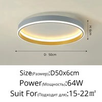 Plafonnier LED Moderne Nordique pour un Éclairage Intérieur de Qualité