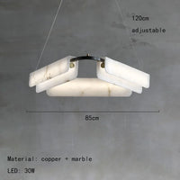 Lustre de luxe en marbre naturel