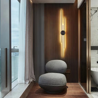 Applique murale LED minimaliste en laiton pour restaurant chic