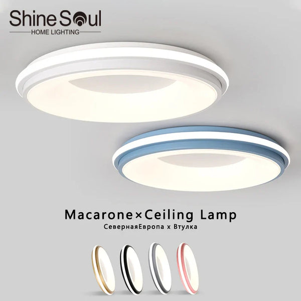 Plafonnier LED Circulaire Moderne Nordique Macaron - Éclairage Maison
