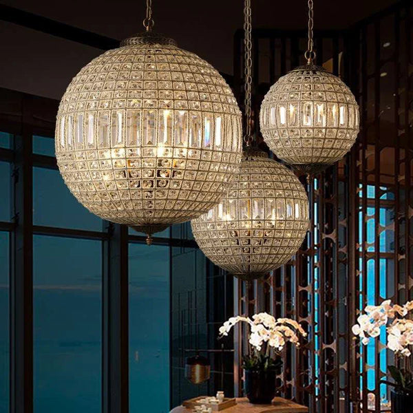 Suspension Lampe en Cristal Style Médiéval