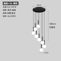 Lustre Deluxe pour Escalier à Lumière Longue en Cristal Orientation Rotative