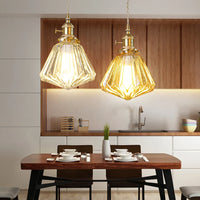 Suspension LED en verre moderne