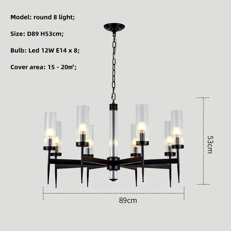Lustre Noble en Métal Or et Verre LED