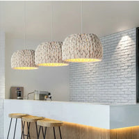 Lustre nordique en corde tricotée Wabi Sabi E27 LED Suspension Luminaire