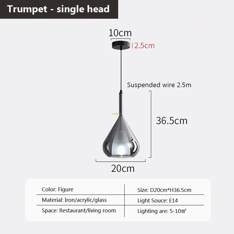 Suspension LED en verre au design nordique minimaliste - Luminairia