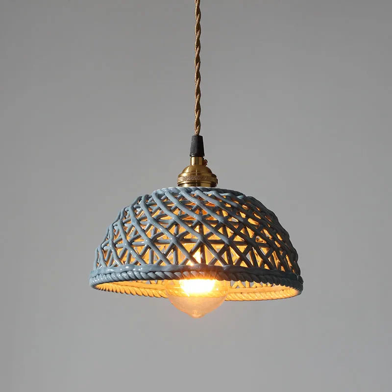 Suspension LED Blanc en Céramique - Style Nordique Moderne - Cuivre Suspension Lampe
