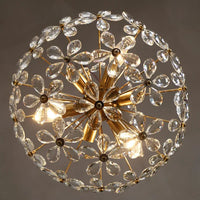 Lustre Plafond Rétro Fleur Cristal LED QFontaines D'Intérieur