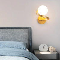 Applique murale LED en verre givré pour intérieur