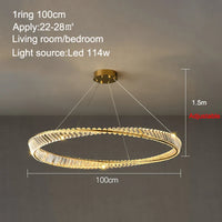 Lustre de plafond en cristal LED nordique de luxe pour salon et salle à manger