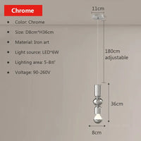 Suspension nordiques en fer chenille minimaliste - Collection Scandinave Luxe