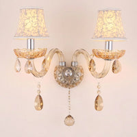 Applique murale Bougie Cristal Cognac - Style européen